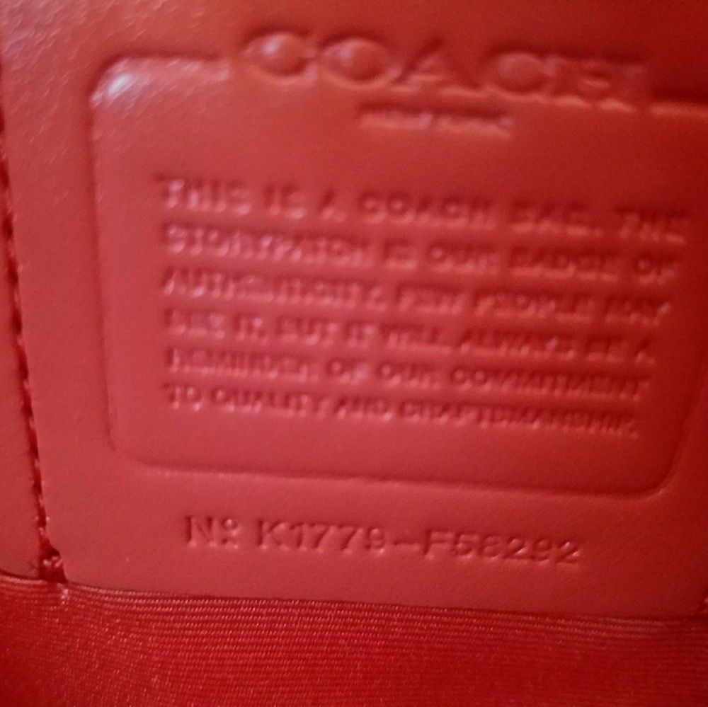 Coach tote bag f58292 bright orange - Picture 7 of 8
